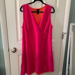 Lane Bryant Pink and Orange Lace Dress